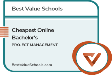 Cheapest Online Bachelor's in Project Management badge